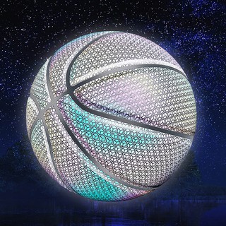 Holographic Glowing Reflective Basketball Lighted Glow Basketball Night Game (5)