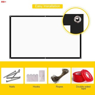 ☄PS100 16:9 Portable 100 inch Projector Screen Wall Mounted Screen for Projector Home Cinema Outdoor