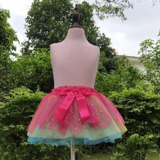 YAYA` New Tutu Skirt Baby Girl 3-8T Princess Mini Pettiskirt Party Dance Rainbow Tulle Skirts Children