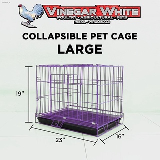 ♗Heavy Duty Pet Cage Collapsible Dog Cat Rabbit Puppy Folding Crate Medium Large XL XXL Poop Tray (8)