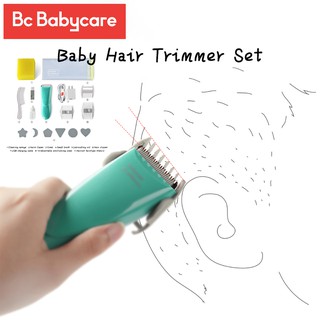 BC Babycare Baby Hair Trimmer Set IPX7 Waterproof Ceramic Rechargeable Electric Hair Clipper USB