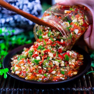 Hunan Chili Sauce, Spicy Garlic Sauce, Chopped Peppers,Hunan Chili Sauce Spicy Mashed Garlic Sauce C