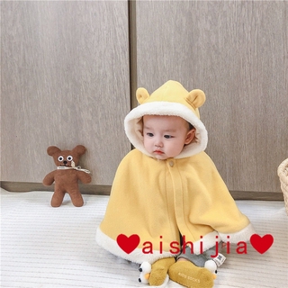 readystock❤aishijia❤【80--100】New Babies' Cloak Spring and Autumn Boys and Girls Baby Cape Newborn Full Moon Full Year Outwear Babies' Cloak Cloak Coat Colorful Warm Fashionable Sweater Coat (6)