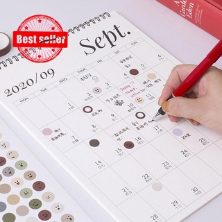 1Pc 2021 Creative Simple Wall-Mounted Weekly Monthly Plan Calendar Schedule C1E6