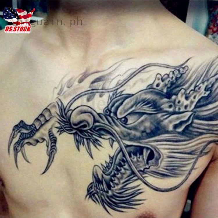 Men s Temporary Tattoo Dragon Pattern Fake Tatoo Sticker Body Art Waterproof