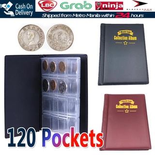 decor▪♗【Fast Delivery】120 Pieces Coins Storage Book Coin Collection Album Book Volume Folder Contai