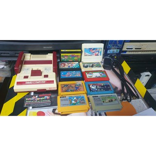 #2 Original Nintendo Family Computer (1983 release) with free 10 Game cartridges Bundle