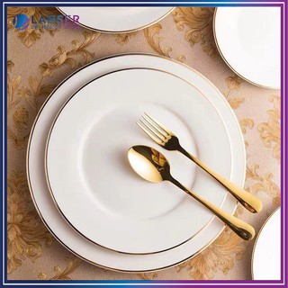 【LS】European-style glass tableware, white glass tableware, glass plates, glass bowls,plate,bowl