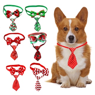 Christmas Cat Dog Bow Tie Puppy Necktie Xmas Pet Tie Fashionable Collar (1)