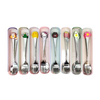 Stainless Steel Spoon and Fork Set with Case | Spoon and Fork for Kids and Toddler