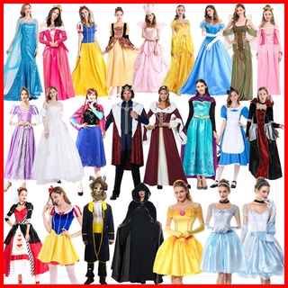 ✚☼✾Halloween COS Cinderella Bell Princess Prince Costume Alice Cosplay Queen Witch Costume Wholesale