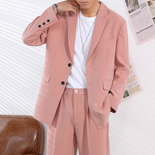 Autumn New Handsome Hong Kong Style Loose Suit Men's Suit Youth Korean Trendy Student Casual Suit Jacket