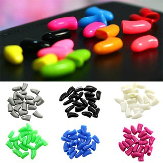 20Pcs Soft Silicone Pet Dog Cat Kitten Paw Claw Control Sheath Nail Caps Covers