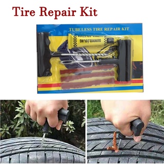 bicycle light﹊❆▤6 in 1Tire Repair Kit Studding Tool Set Bike Tire Tyre Puncture Car Accessories