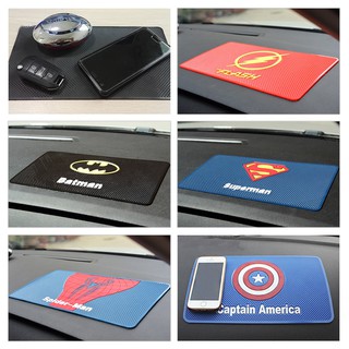 Car Interior Non Slip Mat Marvel Non Slip Mat Superman Anti Slip Mat Batman Phone GPS Dashboard NonSlip Pad Key Holder