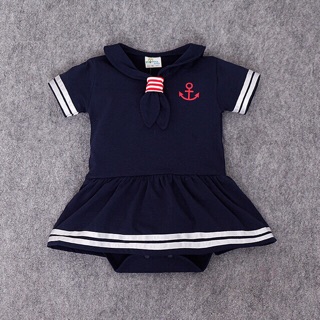 Baby Sailor Boy and Girl Romper Dress White Black Blue (6)