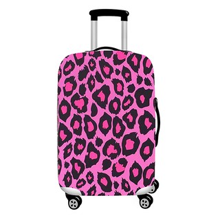 Pink Brown Leopard PrintedCOD Ready Stock Luggage Cover Suitcase Cover Thick Stretch Travel Bag Protector