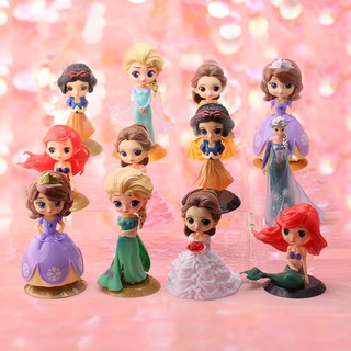 Princess Frozen Elsa Anna Snow White Belle Ariel Tinker Bell Kids Toys Gifts Birthday Gift Doll Home Decor Cake Topper