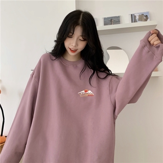 2021 Korean Harajuku Style Plus Size Fashion Velvet Sweatshirt Long Sleeve INS Women Oversized Hoodie Pullover Fleece Sweaters (1)