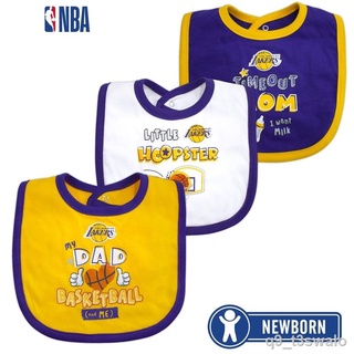Spot goods ☞NBA Baby - 3-piece Snap-On Bib (Little Hoopster - Lakers)