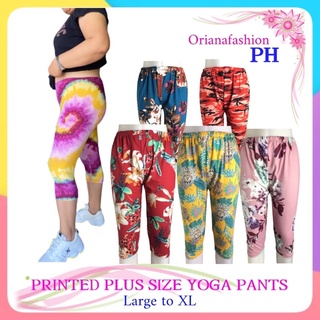Printed Yoga Pants for Women - Plus Size