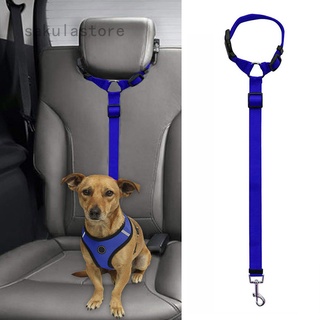 【Stock】 Dog Seatbelt Retractable Dog Leash Pet Car Seat Belt Puppy Safety Seatbelt Adjustable Elasti