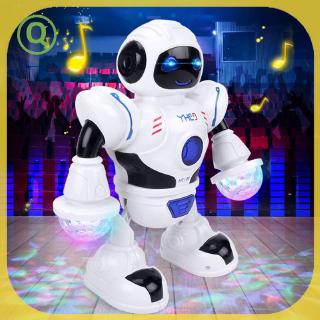 Dancing Robot LED Light Music Electric Dancing Space Walking Robot Toy For Boys Kids Gift ⓠ