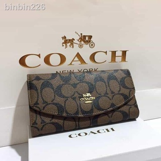 ✾✤Coach Trifold long wallet with box
