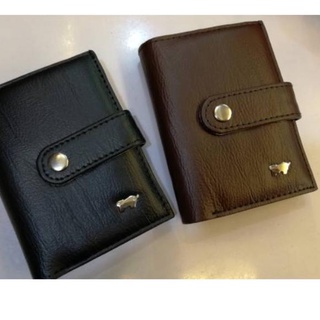 Card Wallet / Card holder Button - Braun Buffel 018