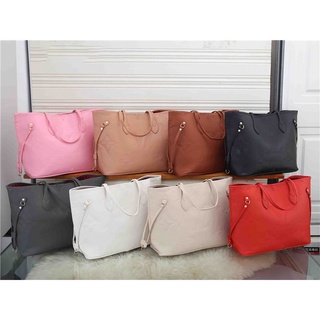 women leather bucket bag Korean simple fashion shoulder bag Large capacity portable Travel Tote Bag (1)
