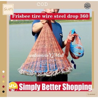 Upgraded American Hand Cast Net with Flying Disc Easy Throw Fly Fishing Net Fishing Network Tool