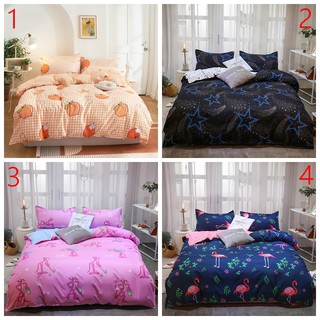 [COD] 4 in 1 Bedding Set Single/ Queen/ King Size Pillowcase Bedsheet Duvet Cover Comforter Cover (2)