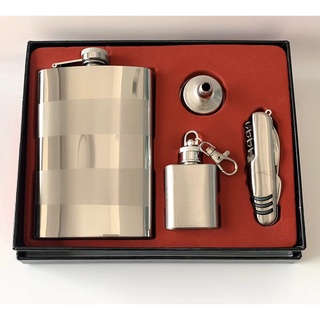 Gift Set Portable 4IN1 Wine Pot Set 304 Stainless Steel Guest Gift Bottle 9Oz Hip Flask