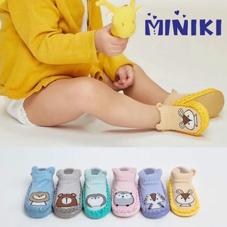 MINIKI Cute Baby Non-Slip Toddler Shoes Lovely Prewalker Cartoon Printed Newborn Toddler