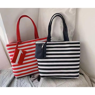 New style striped canvas bag, shoulder bag, handbag