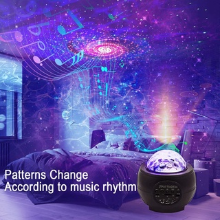 LED Star Projector Night Light Galaxy Starry Night Lamp Ocean Wave Projector With Music Bluetooth Sp (7)