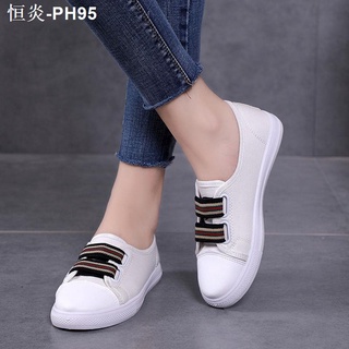 New canvas shoes female white shoes summer half slippers student wild ins flat bottom shoes Korean s