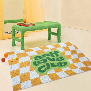schoolhaul Retro checkerboard rubber floor matt/floor rug for kitchen, bathroom