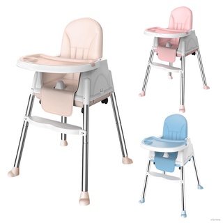 Baby Dining Chair Adjustable Feeding High Chair with Feeding Tray Foldable