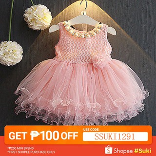 Princess Kids Girls Dress Lace Flower Party Formal Dresses (1)