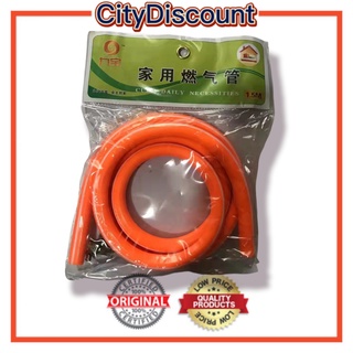 Heavy Duty LPG Rubber Gas Stove Hose 3PLY Orange Gas Hose Rubber w/ 2 FREE Clamps