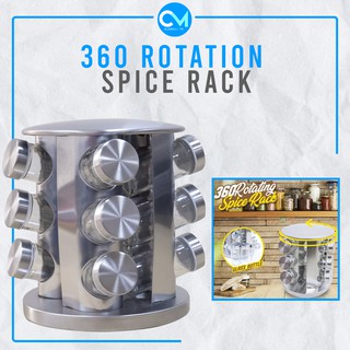 360 ROTATION SPICE RACK Revolving Counter-top Spice Rack 12-Jar Revolving Spice & Seasoning Organize (3)