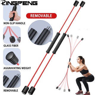 Detachable Flexi bar Elastic Rod Fitness Stick Lose Weight Muscle Training Phyllis Tremor Rod