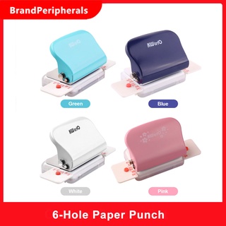 [original]KW-trio 6-Hole Paper Punch Handheld Metal Hole Puncher 5 Sheet Capacity 6mm for A4 A5 B5 N