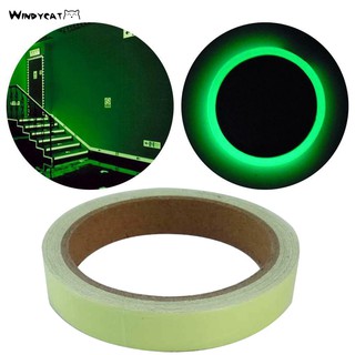 Windycat 15mmx5m Self Adhesive Luminous Fluorescent Safety Sticker Tape Home Decor