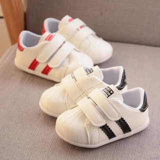 MyBaby Baby Girls Boys Striped Printed Anti-Slip Shoes Sneakers First Walkers