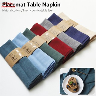 HW Table Napkins Cotton Linen Placemat Kitchen Tea Towel Handkerchief Absorbent Dish Cleaning Towels Cocktail Napkin
