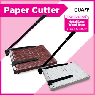 QUAFF Paper Cutter B4 (12x15) size Metal // Wood Base (1)