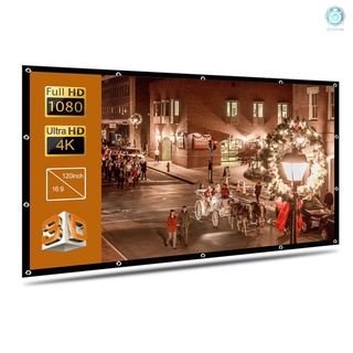 Portable Foldable Projector Screen High Definition Outdoor Home Cinema Theater 3D Movie (120inch, 16:9)