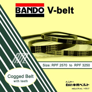 Bando Fan Belt RPF Series 2570 to 3250 V-Belts (Cogbelt | With Teeth)